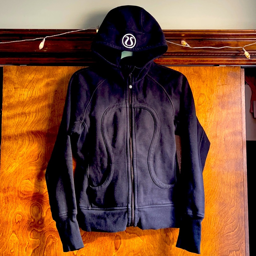 Black scuba hoodie